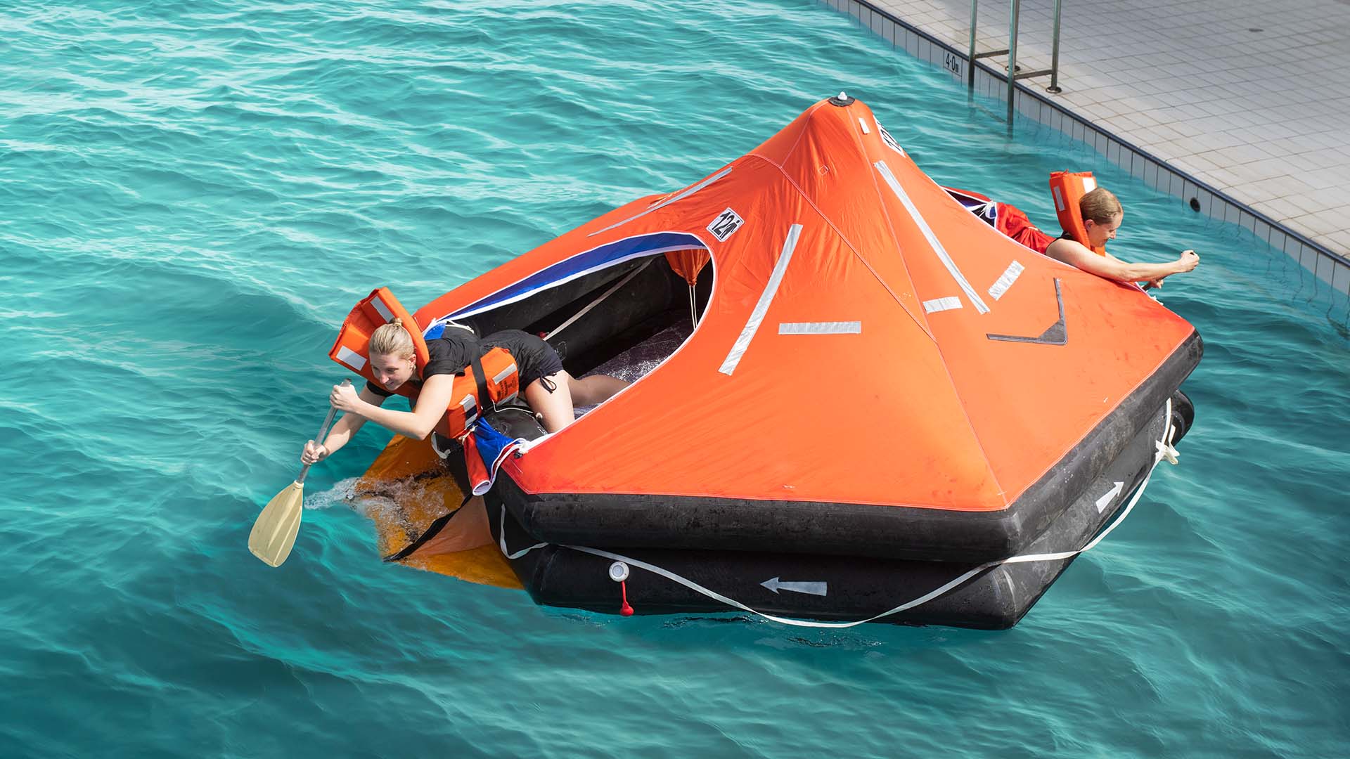 Photograph of TAFE Queensland students completing maritime training