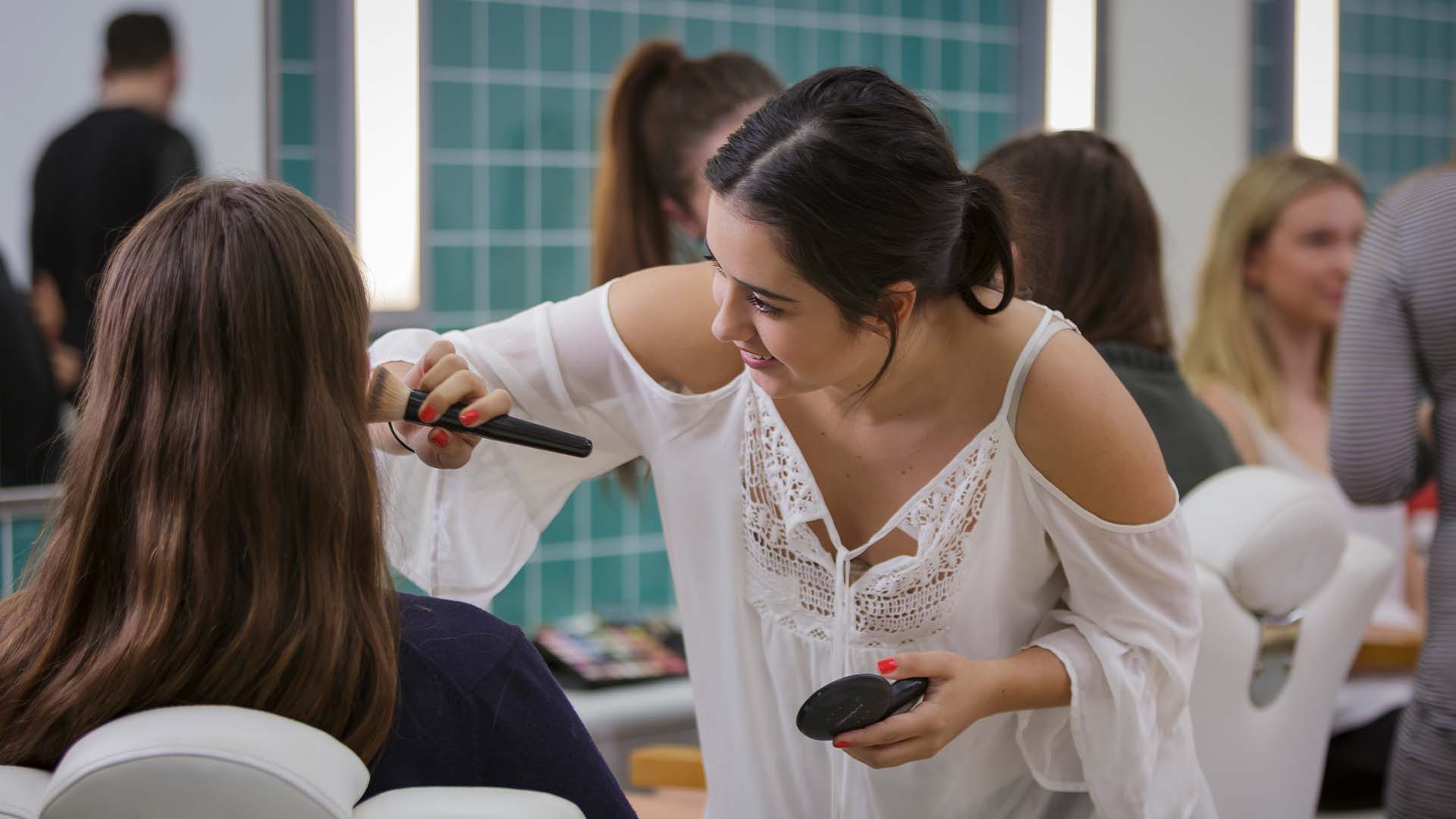 Photograph of TAFE Queensland beauty and hairdressing students